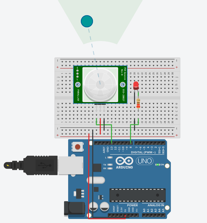 Motion Detection Project circuit diagram