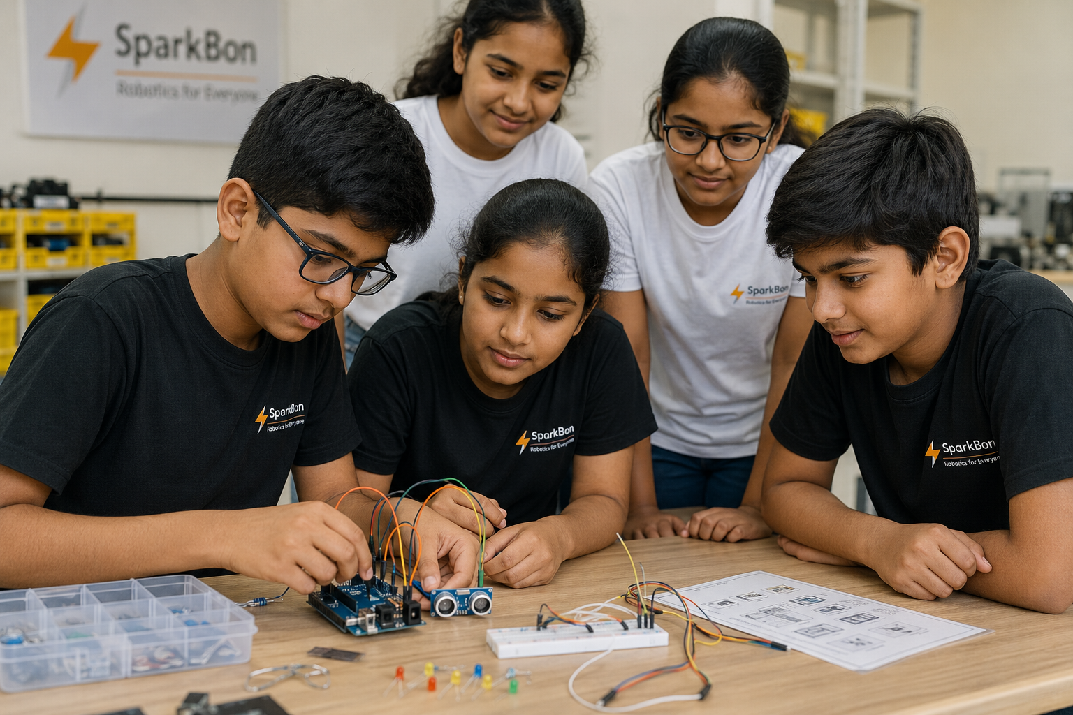 Student building a Raspberry Pi sensor project